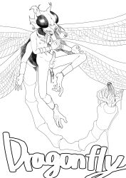 1boy 4_wings arthropod arthropod_abdomen arthropod_humanoid artist_request balls diphallia diphallism dragonfly dragonfly_wings hand_feet humanoid humanoid_penis insect_humanoid insect_wings insects male male_only multi_arm multi_limb multi_penis multi_wing penis penis_tail simple_background solo tail tail_penis white_background