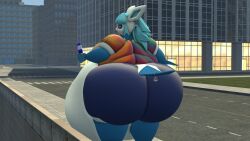 big_ass big_belly big_breasts breasts bubble_butt eeveelution glaceon glacia_(evolution) huge_ass kingofthekabuto obese overweight pokémon_(species) pokemon pokemon_(species) pokemonv ugly