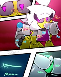 2futas 2girls before_sex blowjob comic comic_page fellatio geometry_dash marra_(yellolight) masturbation multiple_girls one_experimental_night_(yellolight) robot robot_girl thigh_sex trianna_(yellolight) yellolight