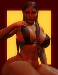 1girls 3d abs absurd_res apex_legends ass big_ass big_breasts breasts dark-skinned_female dark_skin female female_only hi_res large_breasts loba_(apex_legends) looking_at_viewer milapone solo swimsuit thick_thighs thighs wide_hips