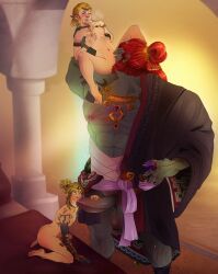 ahe_gao bisexual blonde_hair blowjob blush breath_of_the_wild cum_in_mouth cunnilingus exposed_breasts fondling_breast ganondorf ganondorf_(tears_of_the_kingdom) gerudo gerudo_link green_skin hairy hairy_male hand_on_hip huge_balls huge_cock humanoid hylian link link_(breath_of_the_wild) link_(tears_of_the_kingdom) maeganthepagan male/female male/male muscular_male pale_skin partially_clothed partially_clothed_male pleasure_face pointy_ears princess_zelda pussy_juice red_hair size_difference smaller_female smaller_male tears_of_the_kingdom the_legend_of_zelda the_legend_of_zelda:_tears_of_the_kingdom threesome twink video_games zelda_(breath_of_the_wild) zelda_(tears_of_the_kingdom)