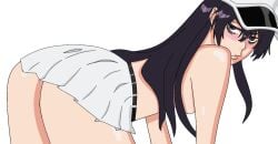 ass ass bambietta_basterbine black_hair bleach bleach:_the_thousand-year_blood_war blush blush naked naked_female pale_skin skirt sternritter