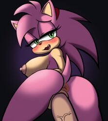 accessory amy_rose anthro anus ass bent_over big_breasts blush breasts classic_amy_rose classic_sonic_(universe) clothing digital_drawing_(artwork) digital_media_(artwork) duo erection eulipotyphlan fangs female from_behind_position fur genitals green_eyes hair headgear headwear hedgehog hi_res human human_on_anthro interspecies looking_at_viewer male male/female male_penetrating mammal nipples nude open_mouth penetration penis pink_body pink_fur pussy raised_tail rosy_the_rascal_(archie) sega sex sheep_magik simple_background solo sonic_(series) sonic_the_hedgehog_(series) tail teeth vaginal_penetration y_anus