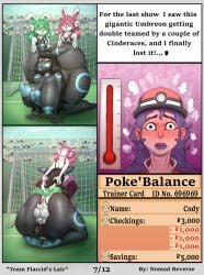 aceburn anthro ass big_ass big_penis blacky_(pokemon) cinderace cody_(kenny3901) comic comic_page futanari huge_ass male nomad_reverse page_7 pokemon size_difference umbreon