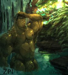 1boy 2019 abs bara barazoku biceps big_penis completely_nude daddy dreamworks flaccid gay grug_crood hi_res highres male male_focus male_nipples male_only manly muscles muscular muscular_arms muscular_male nipples nude penis solo solo_male the_croods vein veiny_penis wet zenpei zenpei4