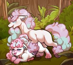 alolan_form alolan_vulpix animal_genitalia animal_penis balls big_dom_small_sub bodily_fluids breath corsola cum cum_drip doggy_style dominant dripping drooling duo equine_genitalia equine_penis female feral forest from_behind_position galarian_form galarian_ponyta generation_2_pokemon genital_fluids genitals hi_res humanoid_genitalia humanoid_pussy jewelry jonky larger_male male male/female male/male necklace neptune_(alex_snowfox) nintendo panting penis plant pokemon pokemon_(species) ponyta pussy regional_form_(pokemon) saliva sex size_difference smaller_female stomach_bulge tree vulpix