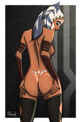 1girls ahsoka_tano ass ass_grab bare_ass big_butt clone_wars duck_smuggler female female_only groping happy jedi jedi_padawan looking_down nude nude_female posing pussy rear_view showing_ass showing_off smile solo spread_ass spread_butt standing star_wars the_clone_wars:_season_four the_clone_wars:_season_three togruta tramp_stamp