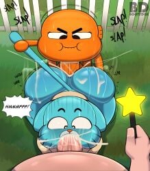 3boys absurd_res anal anthro ass bad_parenting big_ass big_butt blowjob blue_body bodily_fluids bootydox bubble_butt cartoon_network cum cum_in_ass cum_in_mouth cum_inside cum_on_butt darwin_watterson dialogue domestic_cat father_and_child father_and_son felid feline felis fellatio femboy fish forced gay genital_fluids girly group gumball_watterson hi_res huge_ass incest lagomorph leporid male male/male mammal marine oral orange_body penile rabbit richard_watterson sex son_blowing_dad the_amazing_world_of_gumball trap trio yaoi