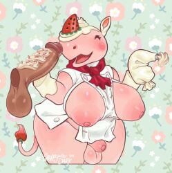 1futa animal_crossing animal_crossing_new_horizons anthro areolae balls breasts candy erection frosting furry futa_focus futa_is_smaller futa_only futanari grapeyafterdark hairless_balls huge_breasts huge_cock male_on_futa mcarson merengue_(animal_crossing) nintendo nipples partial_male penis piping_bag rhino rhinoceros smooth_penis solo_focus standing strawberry sweet thick_thighs unusual_hands wide_hips