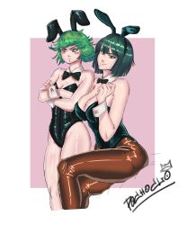 2girls bonny_girl esper_sisters female female_only fubuki_(one-punch_man) green_hair multiple_girls one-punch_man tagme tatsumaki