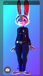 1girls animated belt bikini clothing dancing disney female furry judy_hopps looking_at_viewer micro_bikini music piercing pochemu police purple_eyes short_playtime small_breasts sound swimwear synced_to_music tagme video zootopia