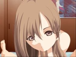 animated animated_gif bed bedroom bedroom_eyes blowjob blowjob_face brother_and_sister censored eyes fellatio game_cg incest long_hair looking_at_viewer naked naked_female pov sister sucking twins vincent_(artist)