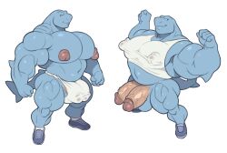 2021 2_penises analon_(artist) anthro balls bottomless bottomless_male clothed clothing derrik_(testosterone) diphallia diphallism fish footwear foreskin genitals hi_res humanoid_genitalia humanoid_penis male male_only marine multi_genitalia multi_penis muscle_shirt muscular muscular_male pecs penis penis_nipples retracted_foreskin shark shoes solo solo_male tetraphallia toomanyboners topless topless_male underwear unusual_anatomy unusual_genitalia_placement unusual_penis_placement