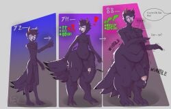 absurd_res anthro avian belly big_belly bird body_size_growth corruption elowen_(revaulik) expansion genital_expansion growth hi_res male owl penis_expansion revaulik sequence size_transformation solo transformation weight_gain wobbling