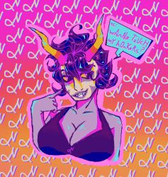 big_breasts black_hair breasts gamzee_makara homestuck troll