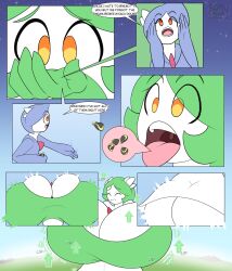 ass_expansion bentobox_(artist) breast_expansion breasts comic_page drawinggardi female female_only gardevoir giantess giantess_growth growth_drive growth_sequence huge_ass huge_breasts huge_thighs nintendo pokemon pokemon_(species) thick_thighs wide_hips