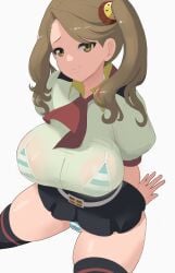 1girls breasts female female_only female_solo gundam gundam_build_fighters gundam_build_fighters_try looking_at_viewer makoto_daikichi only_female sazaki_kaoruko smile solo solo_female solo_focus tied_hair twintails