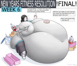 big_ass big_belly big_breasts comic comic_page huge_ass huge_belly huge_breasts hyper hyper_belly hyper_breasts immobile sweat thickerwasp weight_gain wii_fit_trainer