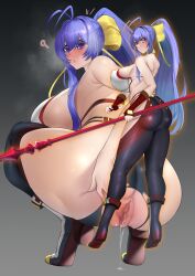 ass big_ass big_breasts blazblue blue_hair breasts clothed_female female female female_focus female_only highres long_hair mai_natsume mature mature_female solo solo_female solo_focus tagme terada_sp video_game_character video_game_franchise