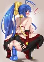 ass big_ass big_breasts blazblue blue_hair breasts clothed_female female female female_focus female_only highres long_hair mai_natsume mature mature_female solo solo_female solo_focus tagme terada_sp video_game_character video_game_franchise