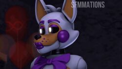 3d animated animatronic cute femboy five_nights_at_freddy's fox lolbit_(fnaf) lolbit_(male) male_only sfmmations winking_at_viewer