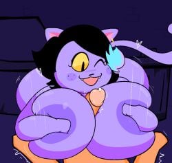 2d 2d_(artwork) 2d_artwork boobjob catty_(undertale) color paizuri precum private_notepad squished_breasts tagme uncensored uncensored_breasts uncensored_penis undertale undertale_(series)