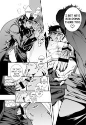 2boys amarans clothed erection gay i_cannot_stop_having_sex_with_my_best_friend_2_(comic) jojo's_bizarre_adventure jotaro_kujo male male/male male_only male_penetrated male_penetrating_male muscular_male noriaki_kakyoin penetration penis stardust_crusaders text veiny_penis yaoi