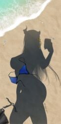 1girls beach beach_shadow_trend bikini bottomless clothes clothes_removed clothing clothing_aside dressed_shadow_(meme) female hololive hololive_english hololive_english_-advent- implied_nudity myth1c myth1carts nerissa_ravencroft nude shadow solo swimsuit tagme virtual_youtuber