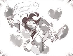 1girls 2d 8boys anthro ape balloon bandage bent_legs black_and_white black_hair bloons_td_6 bloons_tower_defense blush blush_lines bottomless btd6 clothed clothing countershading crotch dialogue dress dual_wielding eyebrows eyebrows_raised female furry genitals greyscale group heart imminent_penetration imminent_sex junyois kimono kimono_skirt korean korean_female labia leg_lift leg_up medium_hair monkey monkey_girl monochrome on_model one_leg_up open_mouth primate sauda shocked sioynuj slim slim_waist small_breasts spread_legs surprised sword tail teeth text thick_thighs toe_point tuft tufted_fur updress upskirt vagina weapon weapons wide_eyed wide_hips