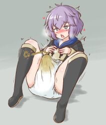 1futa bernadetta_von_varley boots diaper erection_under_diaper fire_emblem fire_emblem:_three_houses futanari garreg_mach_monastery_uniform hoodie nintendo no_pants peeing peeing_self peeing_while_erect water_noodle wet_diaper wetting wetting_diaper