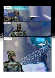 1boy 1girls batcave batman batman_(bruce_wayne) batman_(series) bruce_wayne comic comic_page dc flirting hallucination hologram male martha_wayne mature_female milf momkist mother_and_son superhero