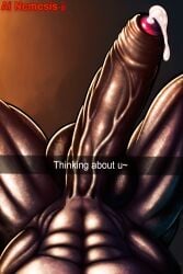 1anthro 1boy 1male 1man 2023 2d abs ai_generated ainemesis alien alien_boy alien_humanoid anthro balls ballsack big_balls completely_nude cumming dark-skinned_male dick dick_pic erection faceless_anthro fit fit_male foreskin foreskin_folds hairless hairless_penis hands-free handsfree_ejaculation high_resolution highres huge_cock humanoid humanoid_penis intact inviting_to_sex inviting_viewer large_balls large_penis leaking_cum male male_only male_pov message message_box monster monster_cock muscles muscular_anthro muscular_male nude_male partial_male partially_retracted_foreskin penis penis_focus phone_view scrotum shaved_crotch six_pack smooth_skin snapchat solo testicles texting thick_thighs uncut veins veiny veiny_penis waiting