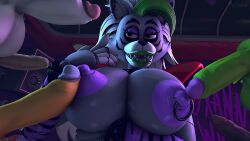 3d 3d_(artwork) 3d_artwork 3d_model animatronic anthro areola arm_warmers armwear balls big_balls big_breasts big_penis black_pupils breasts canid canine canis clothing digital_media_(artwork) disembodied_penis erection female five_nights_at_freddy's five_nights_at_freddy's:_security_breach fnaf foreskin futa futanari genitals glamrock_chica_(fnaf) glamrock_freddy_(fnaf) grey_body grey_hair group hair huge_breasts machine male male/female mammal montgomery montgomery_gator_(fnaf) narrowed_eyes nipples nude open_mouth partially_retracted_foreskin penis pupils purple_areola purple_nipples rayhuma robot roxanne_wolf_(fnaf) scottgames shoulder_pads steel_wool_studios vanessa_(fnaf) wolf yellow_eyes