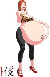 elanora_s._devorea milf red_hair same_size_vore shibekutaato_(artist) soft_vore vore vore_belly