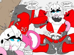 1girls after_sex arcee arcee_(rotb) big_ass creampie cum cum_in_mouth cum_in_pussy cum_inside dialogue female female_focus female_penetrated human humanoid male/female male_on_female male_penetrating male_penetrating_female partial_male robot robot_girl robot_humanoid sex speech_bubble straight straight_sex transformers transformers_rise_of_the_beasts ventis2099_(artist) visible_breath x-ray