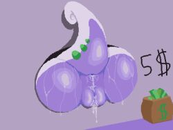 anthro anus bodily_fluids cum cum_in_ass cum_in_pussy cum_inside dragon female genital_fluids genitals glory_hole goo_creature goodra hi_res nintendo numelgon pokemon pokemon_(species) pussy sweat through_wall xxvvxx