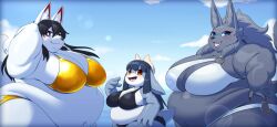 anthro bbw big_breasts breasts female furry huge_breasts ssbbw thick_thighs wide_hips yosioka_san