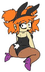 breasts bunnysuit butt d-fender_gf d-ick_side_girlfriend d-side_girlfriend freckles freckles_on_ass friday_night_funkin ginger girlfriend_(tails_gets_trolled) ms_paint orange_hair purple_heels tagme_(artist) tagme_(character) tails_gets_trolled