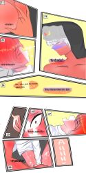 2boys comic comic_panel countryhumans gay male male_only peru_(countryhumans) red_body red_skin russia_(countryhumans) spanish_text text yaoi