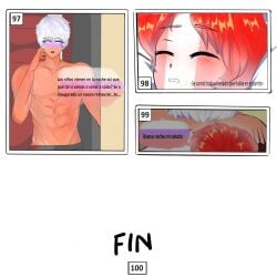 2boys comic comic_panel countryhumans gay male male_only peru_(countryhumans) red_body red_skin russia_(countryhumans) spanish_text text yaoi