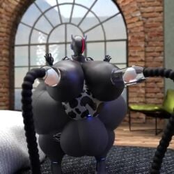 3d animated big_breasts big_penis bottom_heavy breast_expansion breasts futanari haydee haydee_(game) huge_cock hyper lactation milking milking_machine penis qzk_forte robot tagme thick_thighs video wide_hips