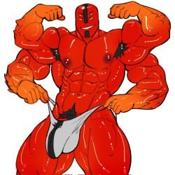 1boy 2023 abs armpit_hair balls bara barazoku ben_10 biceps big_bulge bulge cartoon_network fourarms gay hi_res highres huge_bulge looking_at_viewer male male_focus male_nipples male_only male_pubic_hair manly multi_arm multi_eye multi_limb muscles muscular muscular_arms muscular_legs muscular_male muscular_thighs nipples penis red_body red_skin solo solo_focus solo_male tetramand