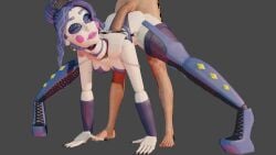 3d 3d_(artwork) 3d_model ass ass_up ballerina ballora ballora_(fnafsl) blender blender3d blender_(medium) blender_(software) blender_cycles blender_eevee blue_bra blue_eyeshadow blue_hair blue_legwear blue_panties blue_underwear buttjob closed_eyes dick_on_ass eyelashes five_nights_at_freddy's five_nights_at_freddy's:_sister_location flaccid flaccid_cock flaccid_penis fnaf hot_dog hotdogging huge_cock legs_apart legs_spread looking_at_partner looking_back looking_up nude nude_male nude_male_clothed_female panties pink_lips pink_lipstick robot robot_girl robot_humanoid scottgames sister_location straight thighhighs white_body white_skin