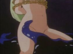 1980s 1984 1girls animated bound caron_(rall) chains cream_lemon crown female gif green_hair lolita_fashion naked nude screencap sf_choujigen_densetsu_rall sf_superdimensional_legend_rall tentacle