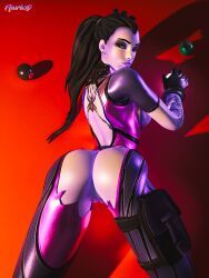 3d ass fleurie3d looking_at_viewer overwatch pussy spread_legs widowmaker