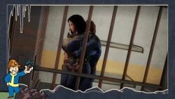 3d animated bethesda_softworks caged fallout female fingering_from_behind fingering_pussy groping groping_breasts groping_from_behind human imminent_rape jumpsuit male pale_skin prison sexual_harassment sound tagme vault_boy vault_dweller vault_suit video