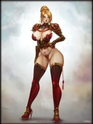 1girls alyssania big_breasts bimbo blizzard_entertainment blonde_hair female female_only fully_clothed high_heels horde_symbol horde_tattoo human human_(world_of_warcraft) light-skinned_female light_skin original_character paladin_(warcraft) pubic_tattoo revealing_clothes skimpy skimpy_armor tattoo thighhighs vempire warcraft world_of_warcraft