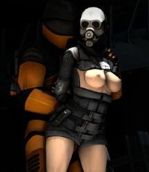 arms_behind_back big_ass combine dominate_male female forced gas_mask half-life half-life_2 hand_on_shoulder hazmat_suit hev_suit hl2 imminent_orgasm male/female metrocop metropolice sex sex_from_behind skirt source_filmmaker submissive_female thick_thighs tits_out valve visible_penis visible_pussy