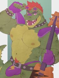 1boy 1male 2022 abs accessories accessory acephlosion alligator alligatorid anthro anthro_focus anthro_only anthro_solo ball_bulge belt biceps big_bulge big_muscles bulge bulge_down_leg claws collar crocodile crocodilian crocodylid detailed_bulge digital_drawing_(artwork) digital_media_(artwork) fangs finger_claws fingerless_gloves five_nights_at_freddy's five_nights_at_freddy's:_security_breach flaccid furry furry_only genital_outline glasses glasses_on_forehead gloves happy_trail holding_musical_instrument holding_object husky long_tail looking_at_viewer male male_anthro male_nipples male_only male_pubic_hair male_thong masculine mohawk_(hairstyle) montgomery_gator_(fnaf) mostly_nude muscles muscular_anthro muscular_arms muscular_male musical_instrument navel no_visible_genitalia open_mouth open_smile orange_hair partially_nude partially_nude_male pecs pectorals penis_bulge plucked_string_instrument posing posing_for_the_viewer reptile reptile_humanoid scales scalie scalie_humanoid scottgames sharp_teeth shoulder_pads simple_background smile smiley_face smiling smiling_at_viewer solo solo_anthro solo_in_panel spiked_belt spiked_collar spiked_tail spikes spikes_(anatomy) star_glasses steel_wool_studios studded_bracelet studded_collar sunglasses sunglasses_on_forehead tail thick_eyebrows thong thong_only underwear underwear_only