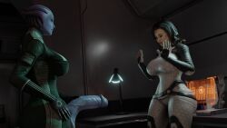 1girls 3d alien alien_futanari alien_girl alien_humanoid asari asari_futanari astrobones athletic athletic_female athletic_futanari balls big_ass big_balls big_breasts big_butt big_penis black_hair blender blue_body blue_penis blue_skin clothed clothed_female clothing female futa_on_female futadom futanari huge_balls huge_cock human humanoid imminent_rape large_balls large_breasts large_butt large_penis liara_t'soni mass_effect mass_effect_2 miranda_lawson surprise surprised surprised_expression video_game_character video_games